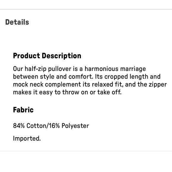 Fabletics Cropped Pullover - Picture 2 of 5